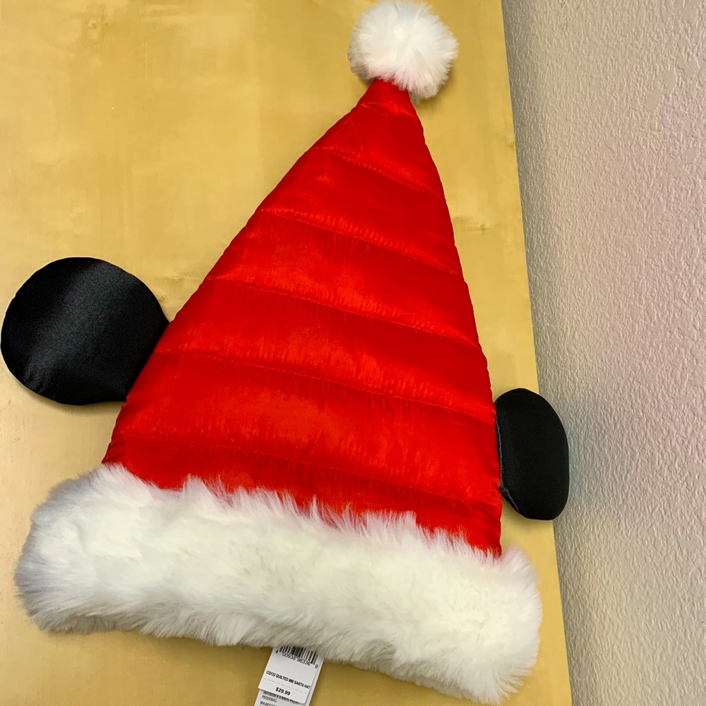 🎄Disney Parks Puffer Mickey Santa Hat